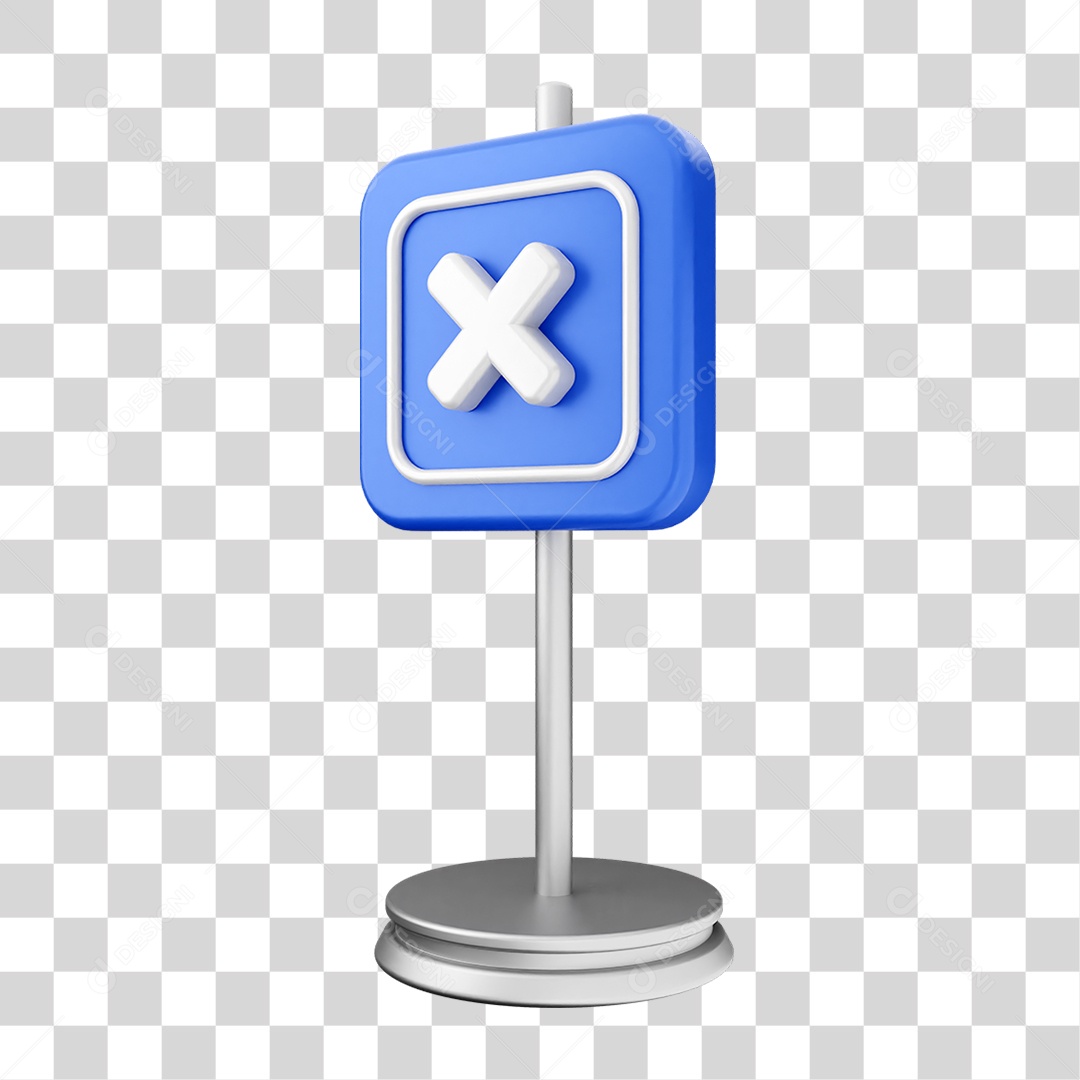 Placa de Cuidado Alerta PNG Transparente