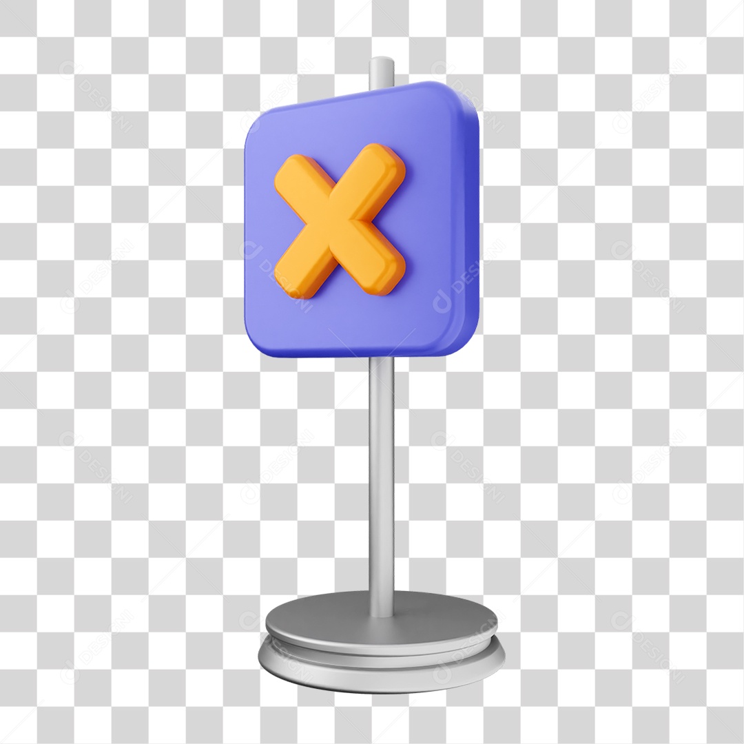 Placa de Cuidado Alerta PNG Transparente