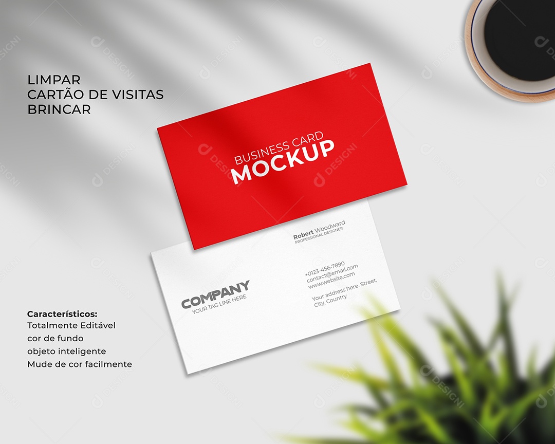 Cartões Mockup PSD Editável