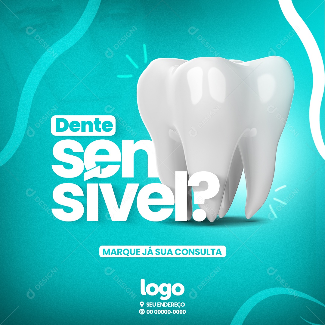 Dente Sensível Social Media PSD Editável