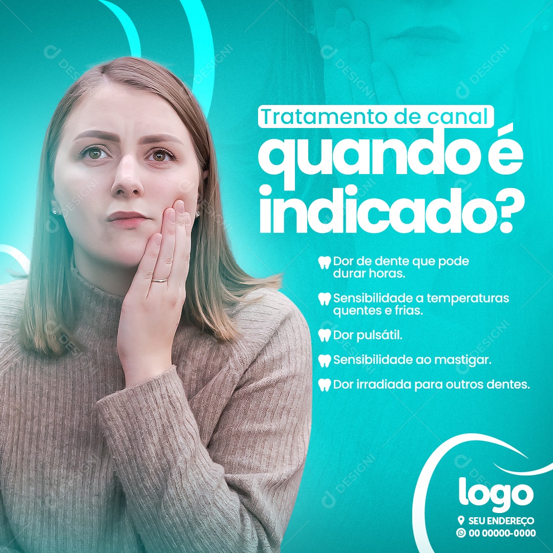 Tratamento De Canal Quando é Indicado Social Media PSD Editável