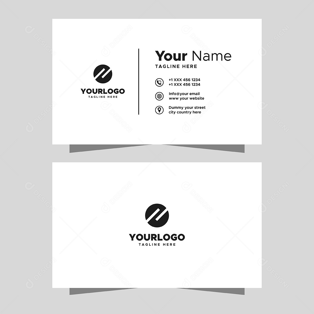 Cartão De Visitas Branco EPS Editável