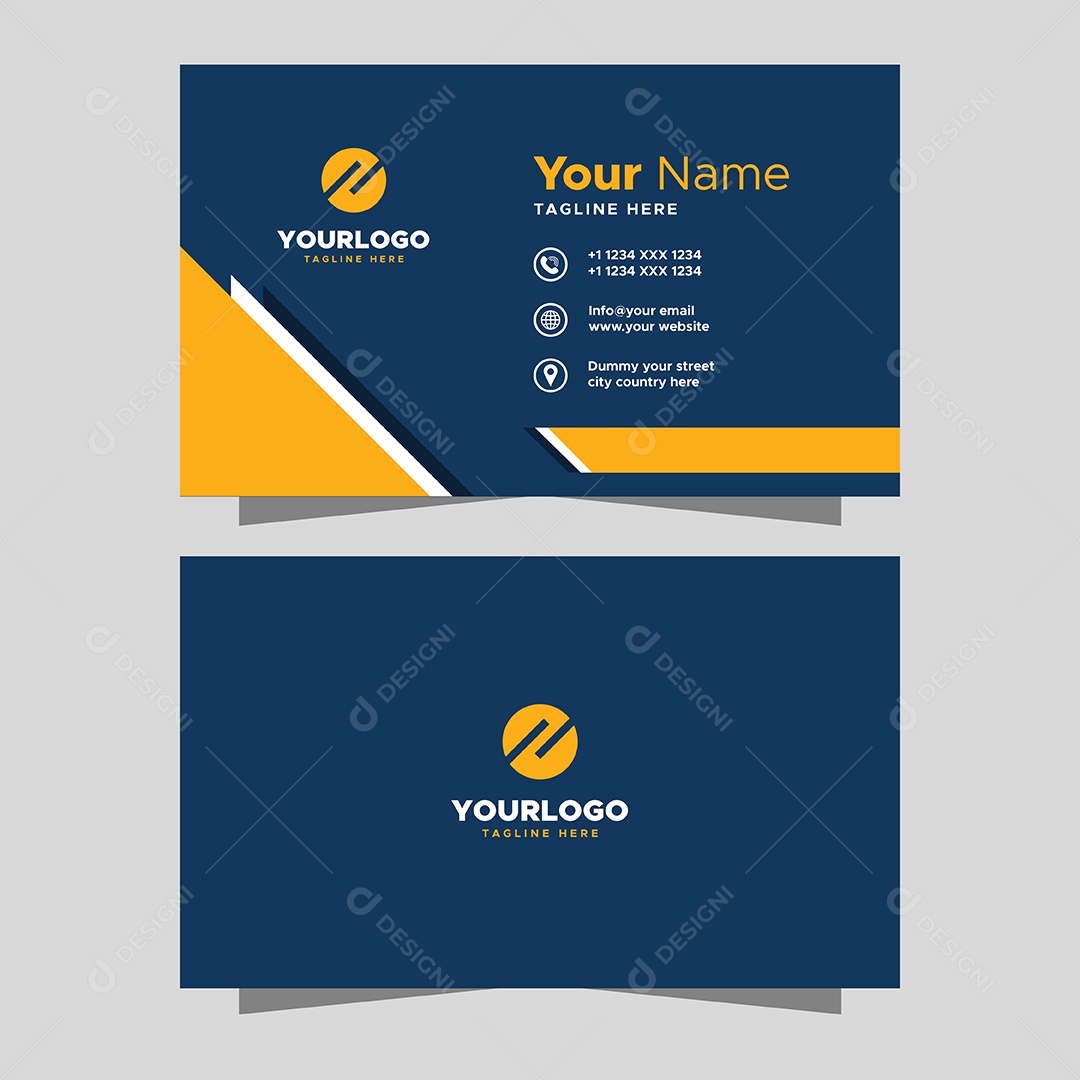 Cartão De Visitas Azul EPS Editável