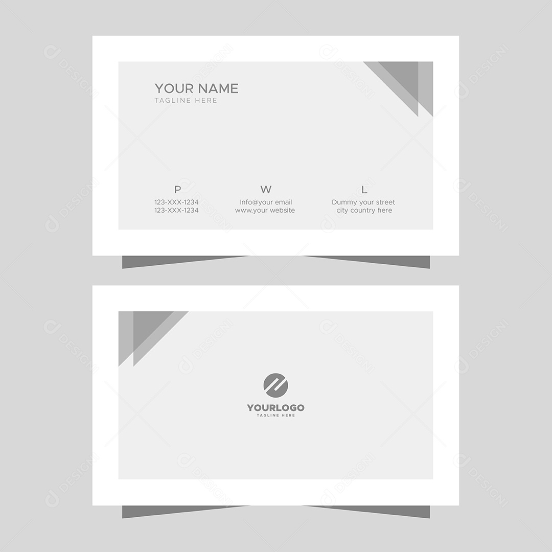 Cartão De Visitas Branco EPS Editável