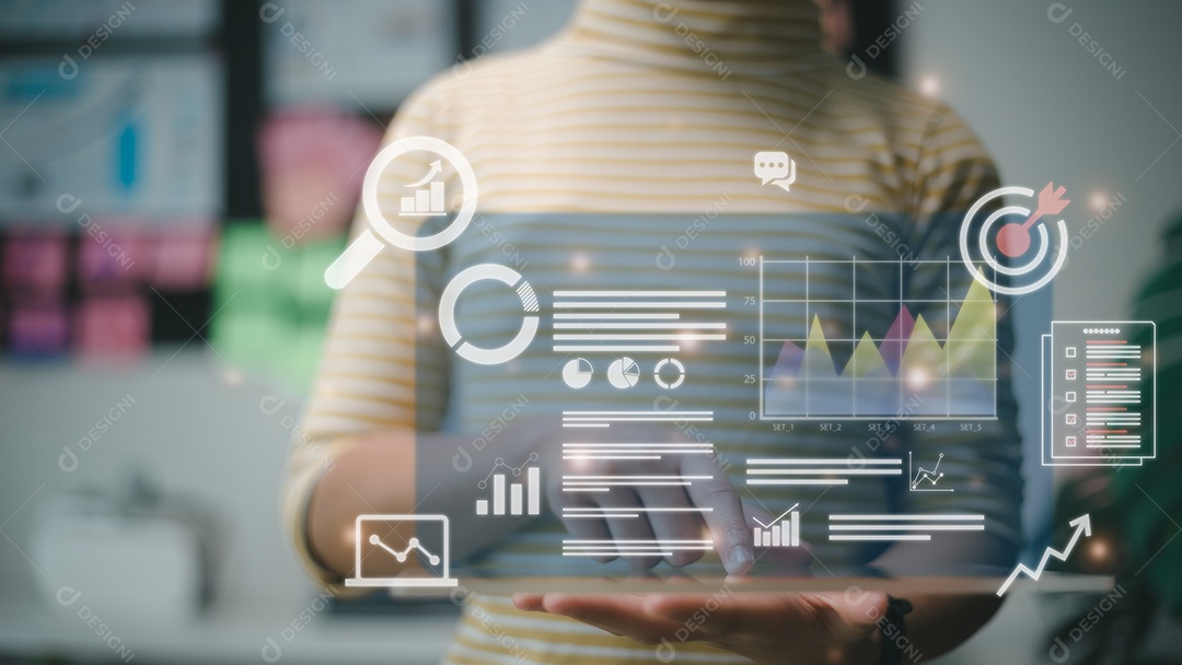 Análise de dados e conceito de inteligência de negócios.