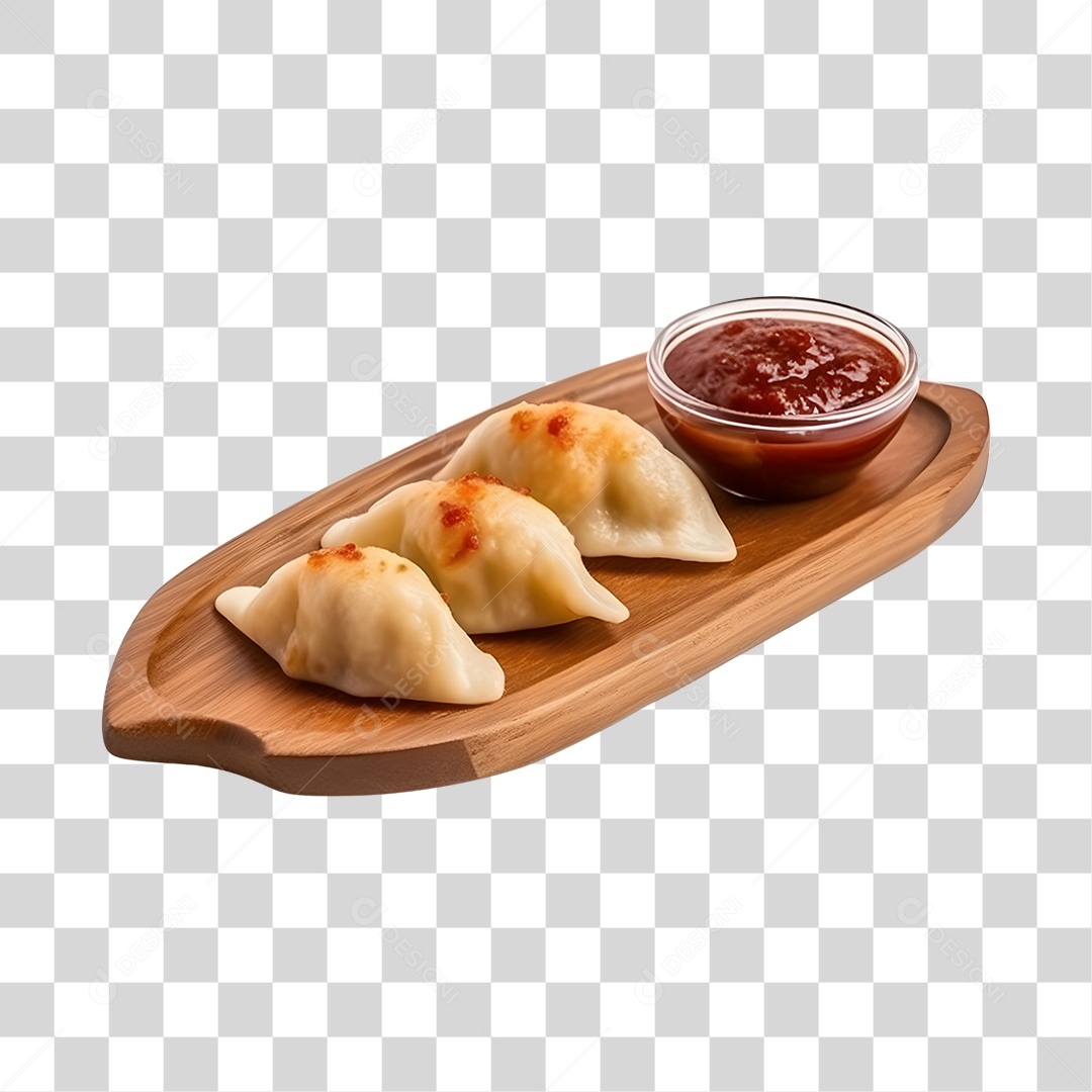 Salgados Com Molhos PNG Transparente