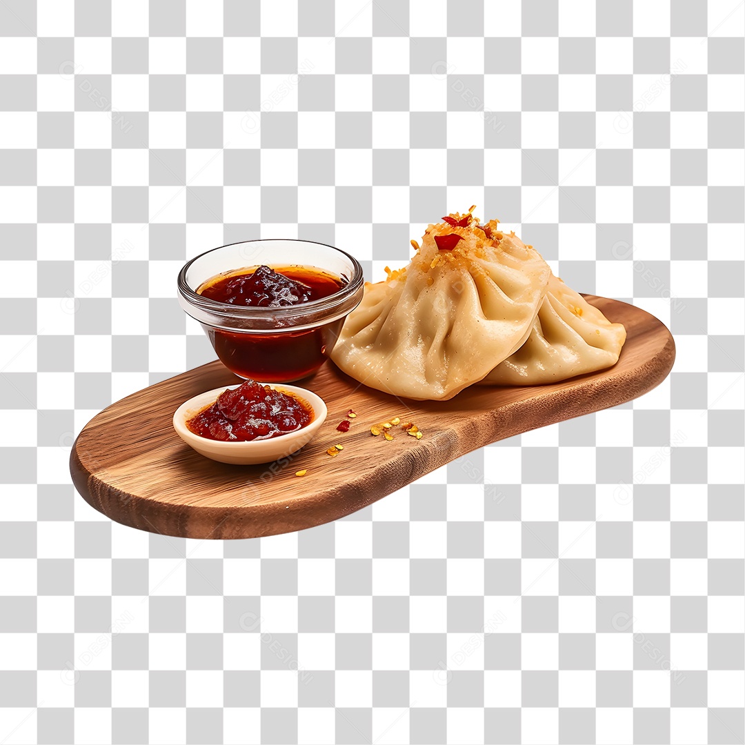 Khinkali Com Molho PNG Transparente