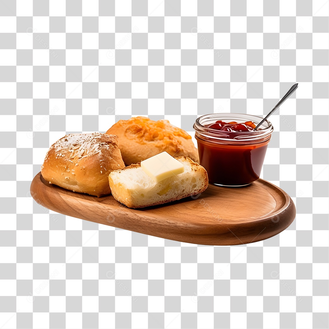 Pão Com Geleia E Queijo PNG Transparente