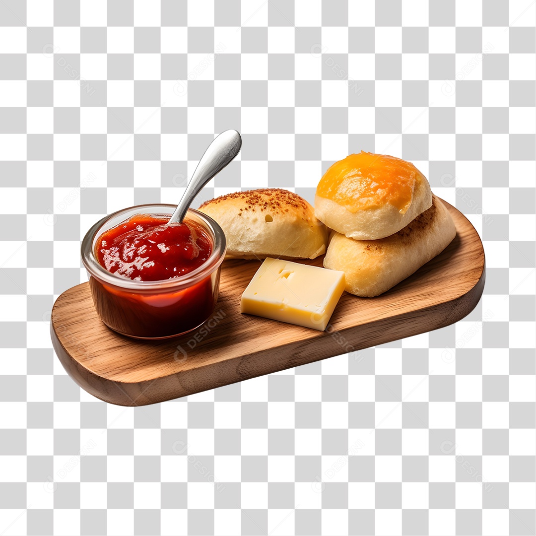 Pão Com Geleia E Queijo PNG Transparente