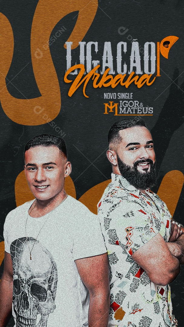 Post Feed Igor e Mateus Ligação Urbana Social Media PSD Editável