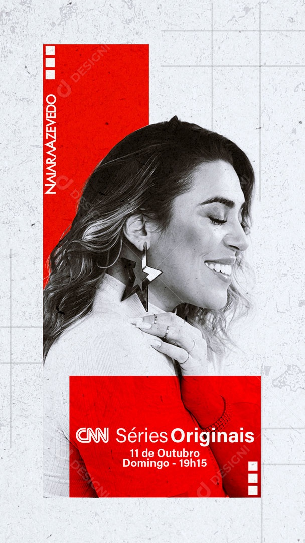 Post Story Naiara Azevedo Entrevista de Tv Social Media PSD Editável