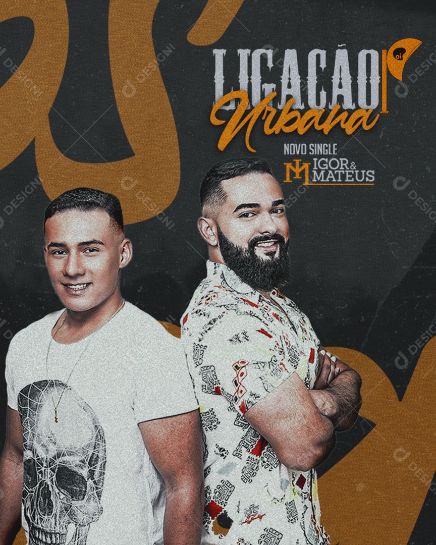 Post Feed Igor e Mateus Ligação Urbana Social Media PSD Editável