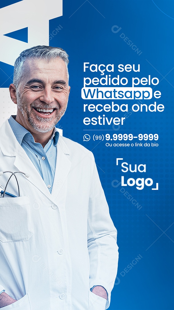 Story Faça Seu Pedido Pelo Whatsapp Social Media PSD Editável