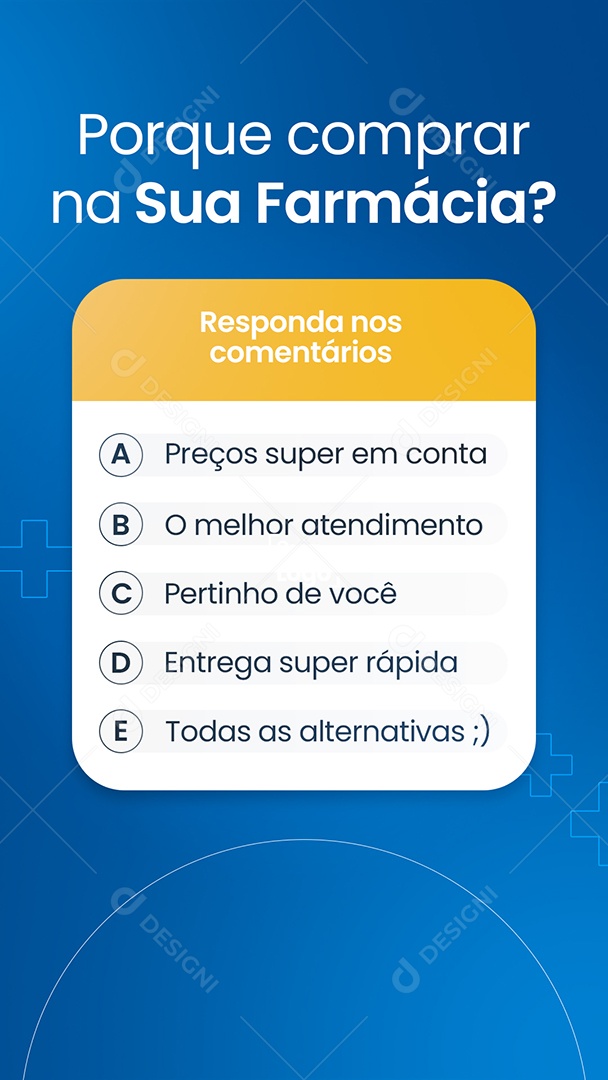 Story Por que Comprar na Sua Farmácia Social Media PSD Editável