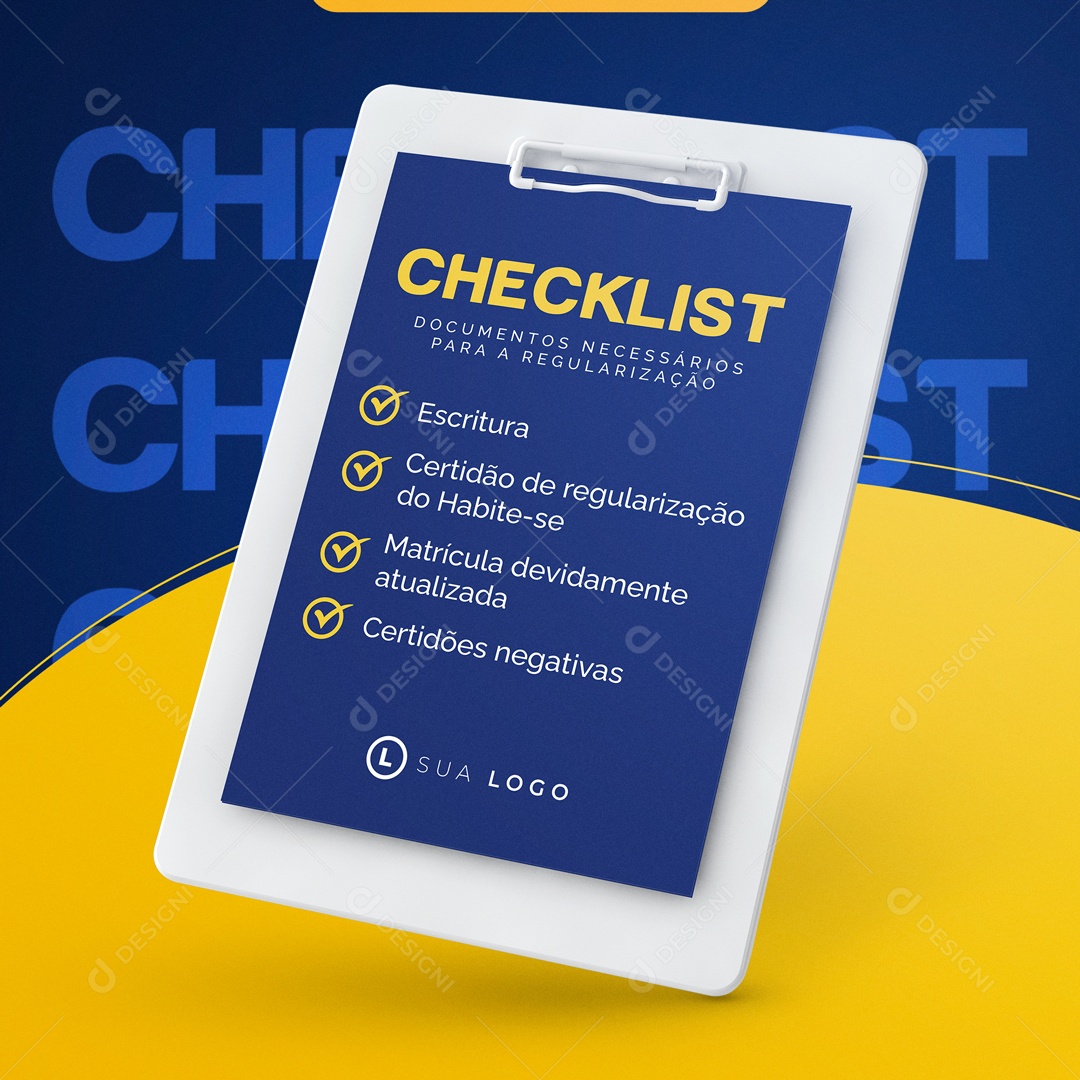 Checklist Imóvel Social Media PSD Editável