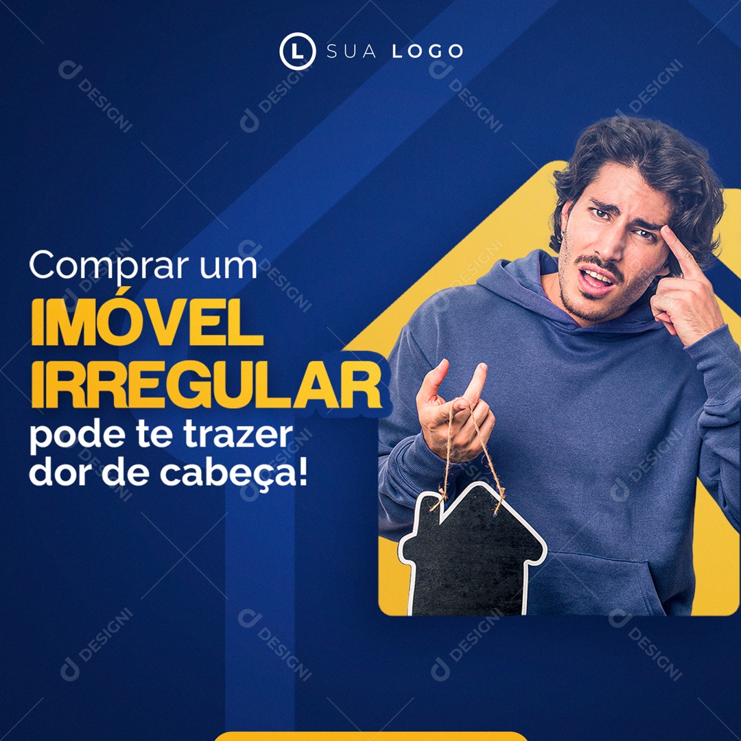 Comprar Um Imóvel Irregular Social Media PSD Editável