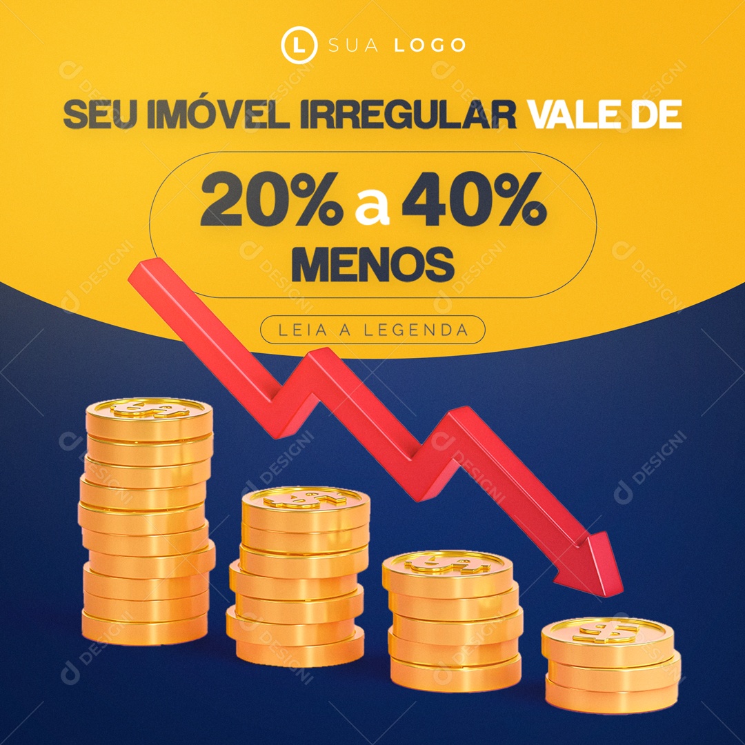 Your Irregular Property Worth Social Media Editable PSD