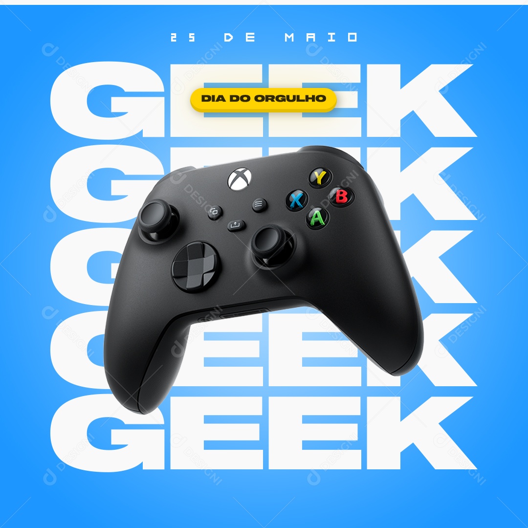 Social Media Dia Do Orgulho Geek PSD Editável