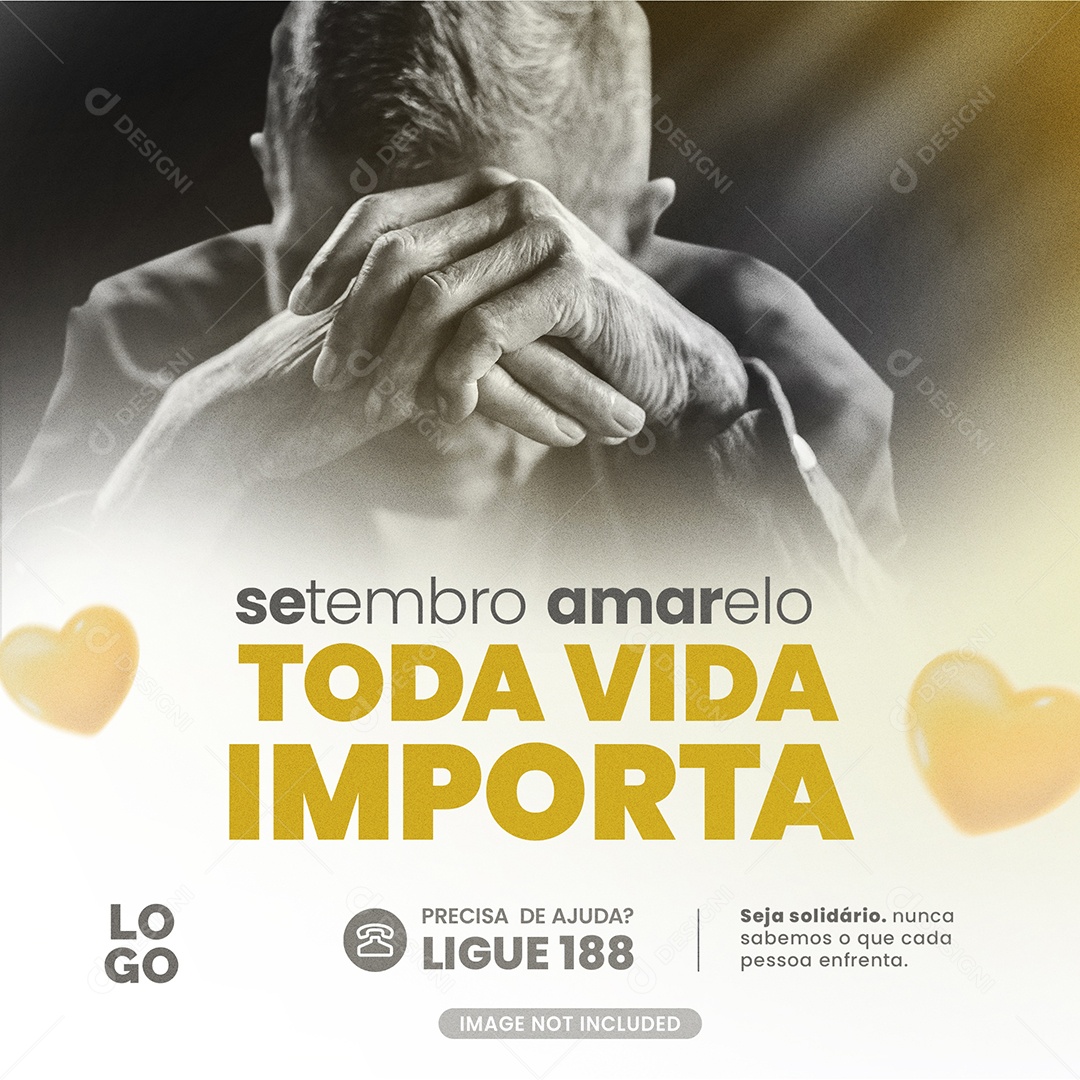 Setembro Amarelo Toda Vida Importa Social Media PSD Editável