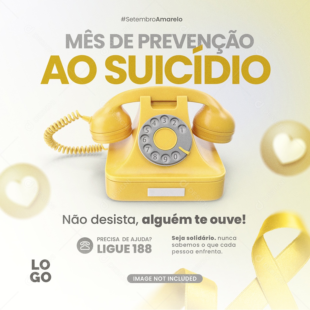 Setembro Amarelo Mês De Prevenção ao Suicídio Social Media PSD Editável
