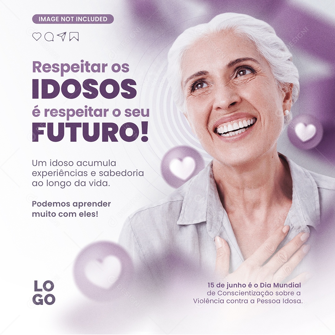 Respeitar os Idosos e Respeitar o Seu Futuro Social Media PSD Editável