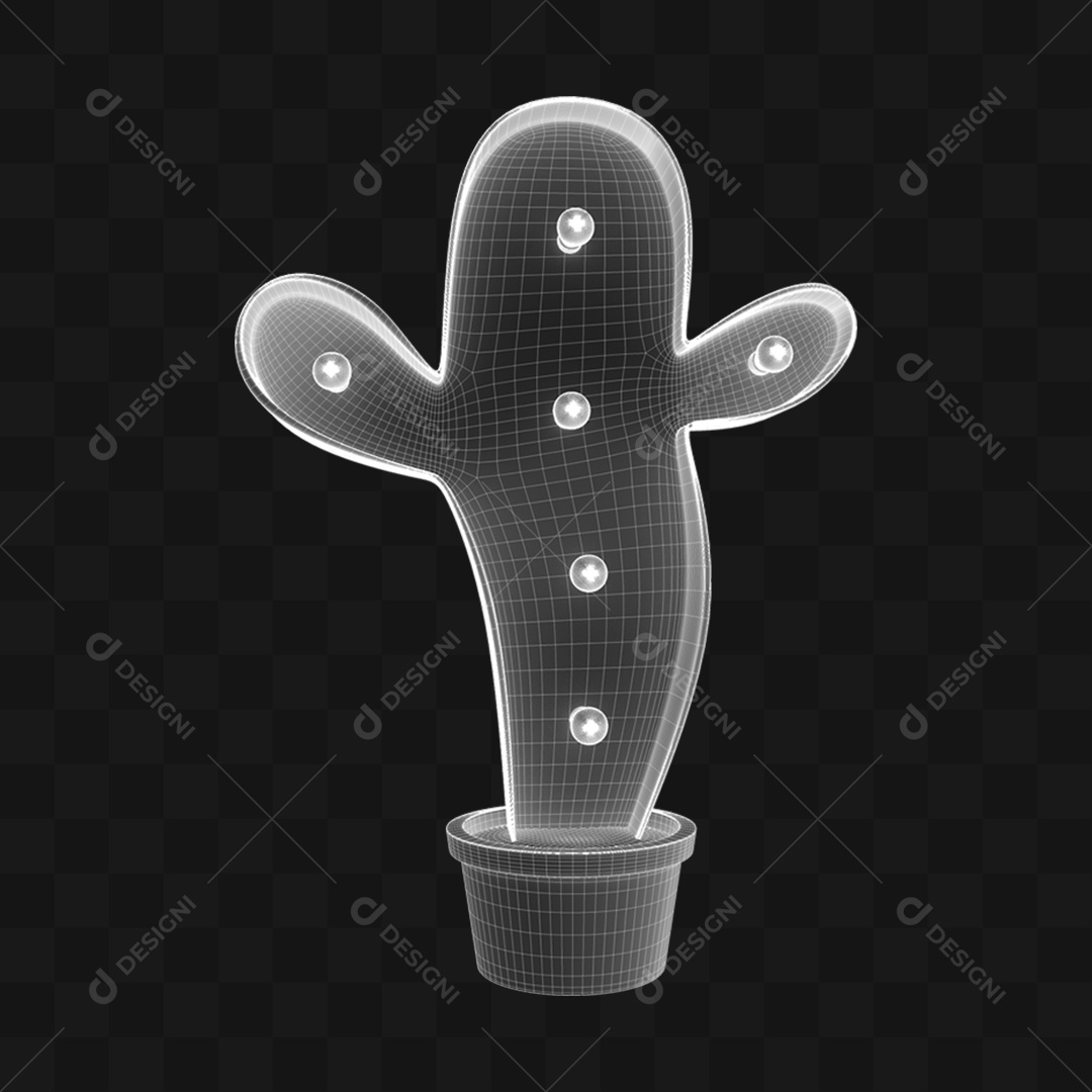Cactos Luminária - Modelo 3D