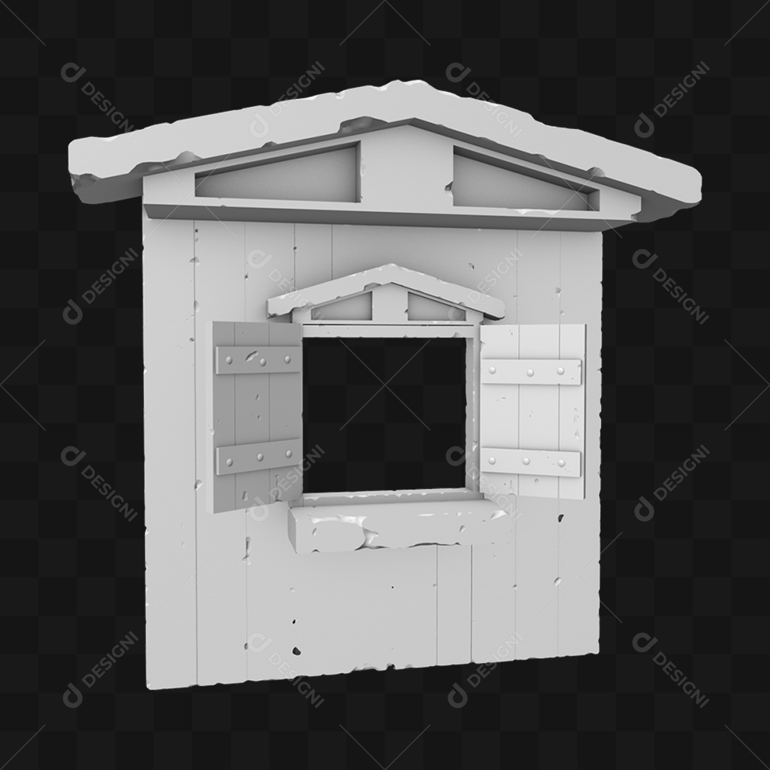 Fachada Casa Antiga - Modelo 3D