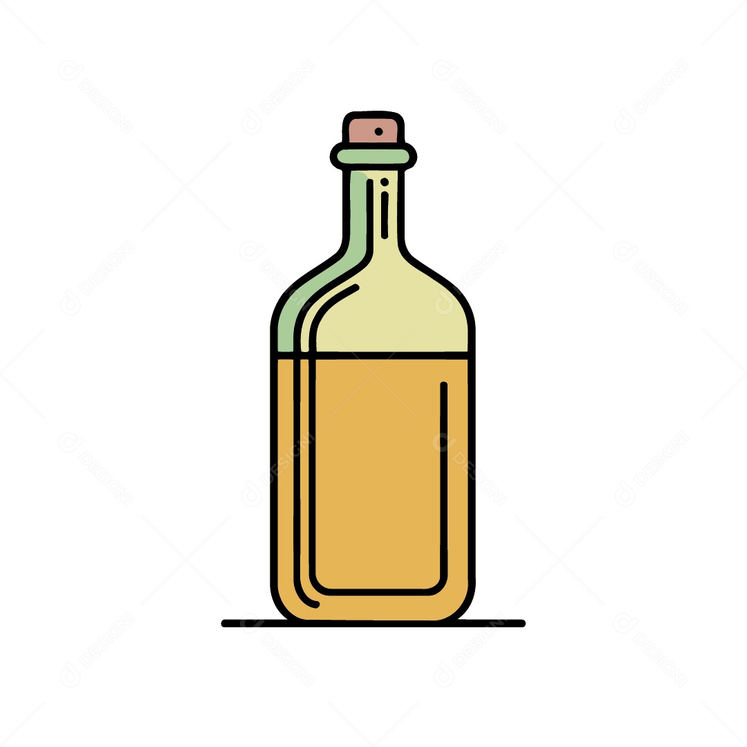 Garrafa De Bebida Alcoólica Desenho Vetor EPS