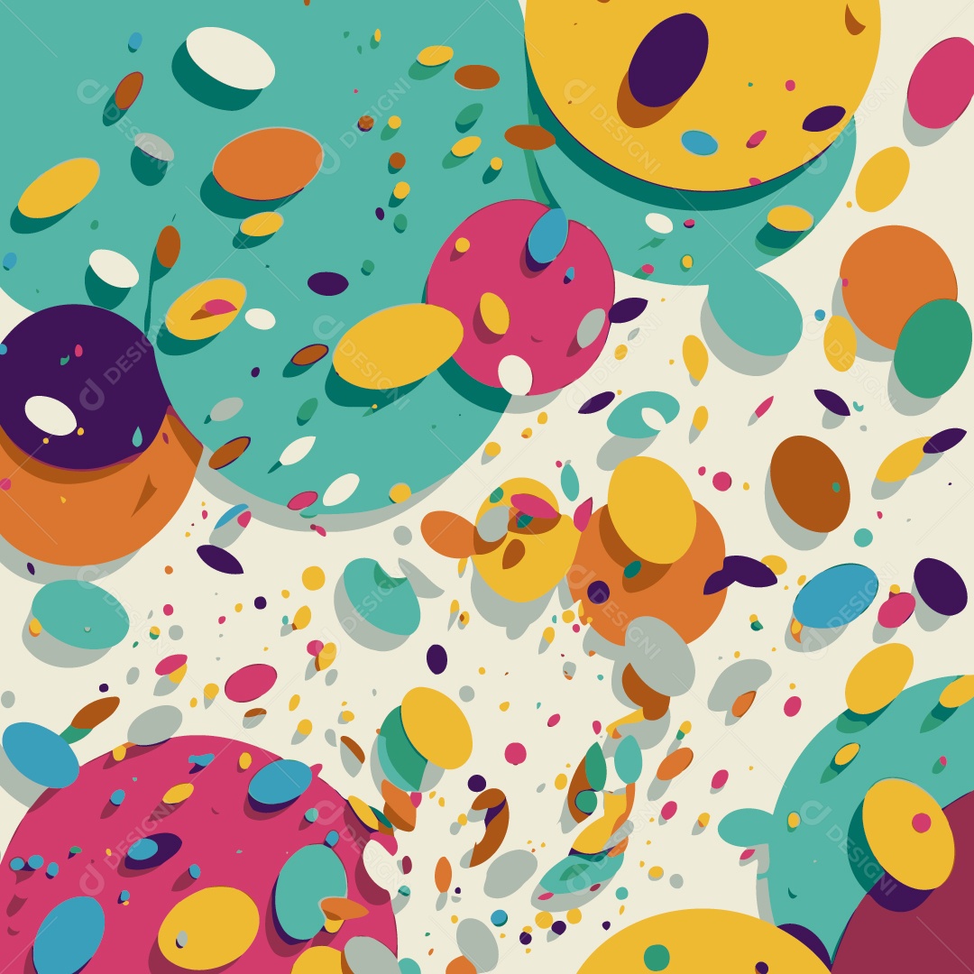 Desenho De Confetes Jogados Ao Ar Em Festividades Vetor EPS