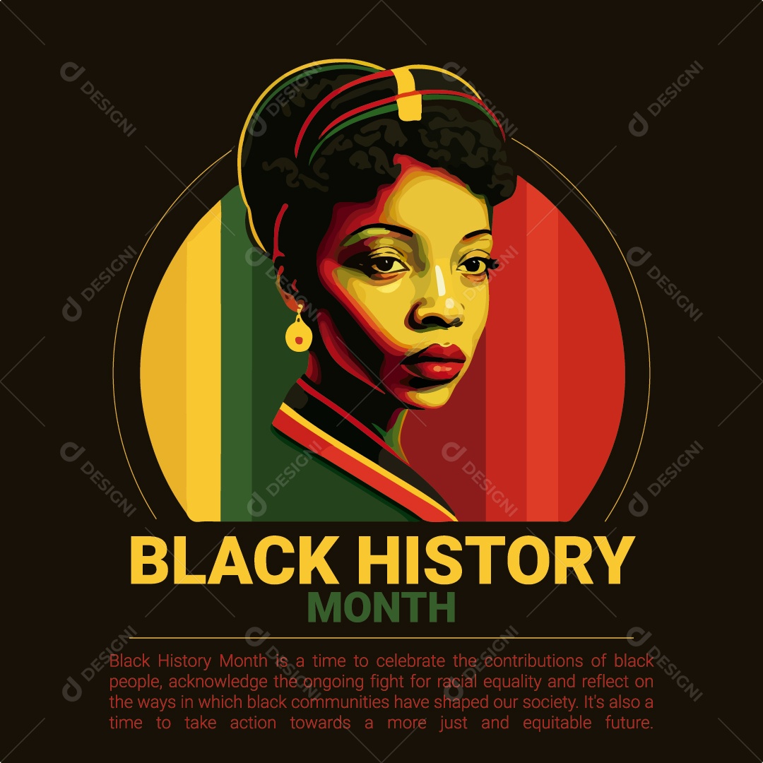 Mês Da História Pan Africanas Desenho Vetor EPS