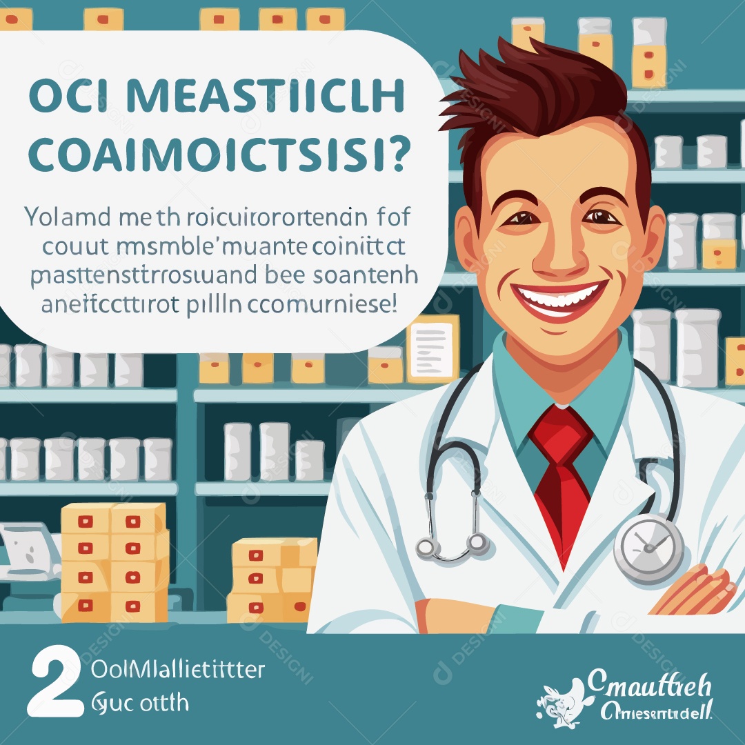 Trabalhadores Trabalhando Na Farmácia Vetor EPS