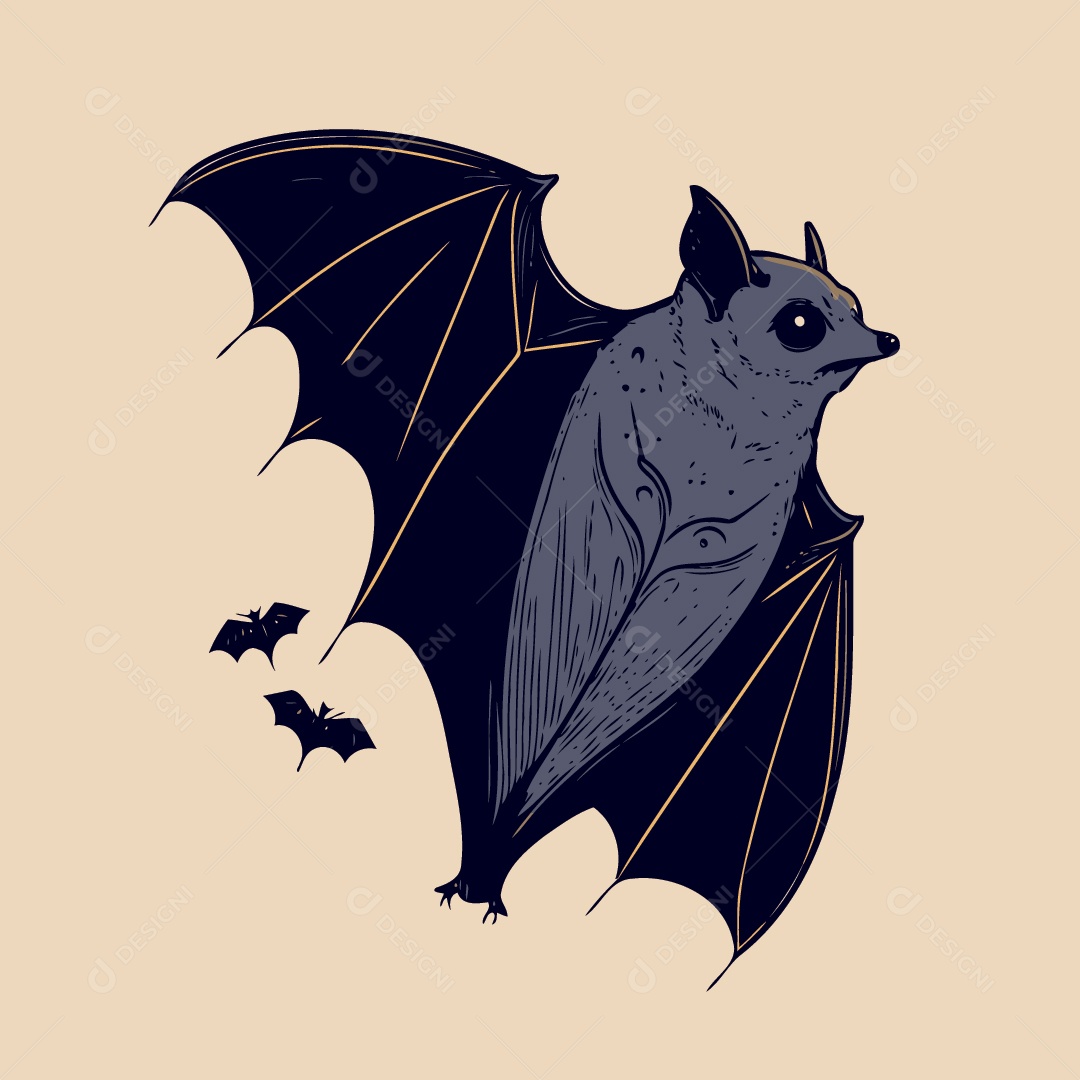 Ilustração De Morcego Animal Vetor EPS