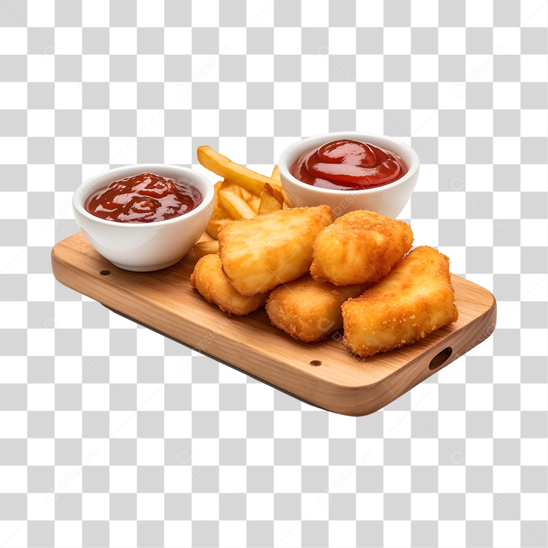 Frango Frito Com Molho  PNG Transparente