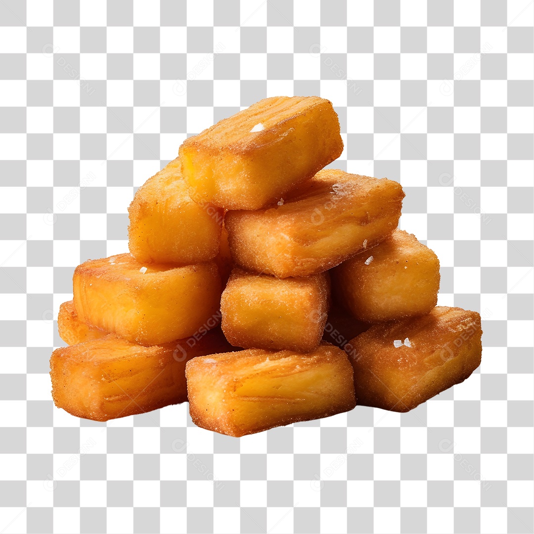 Mandioca Frita Em Cubos PNG Transparente