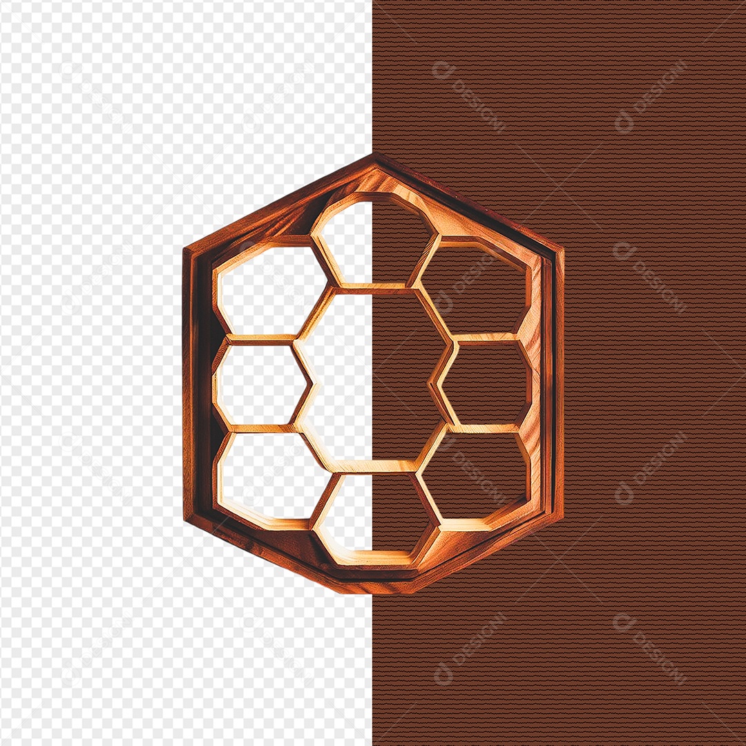 Formato De Madeira Com Buracos Elemento 3D Para Composição PSD