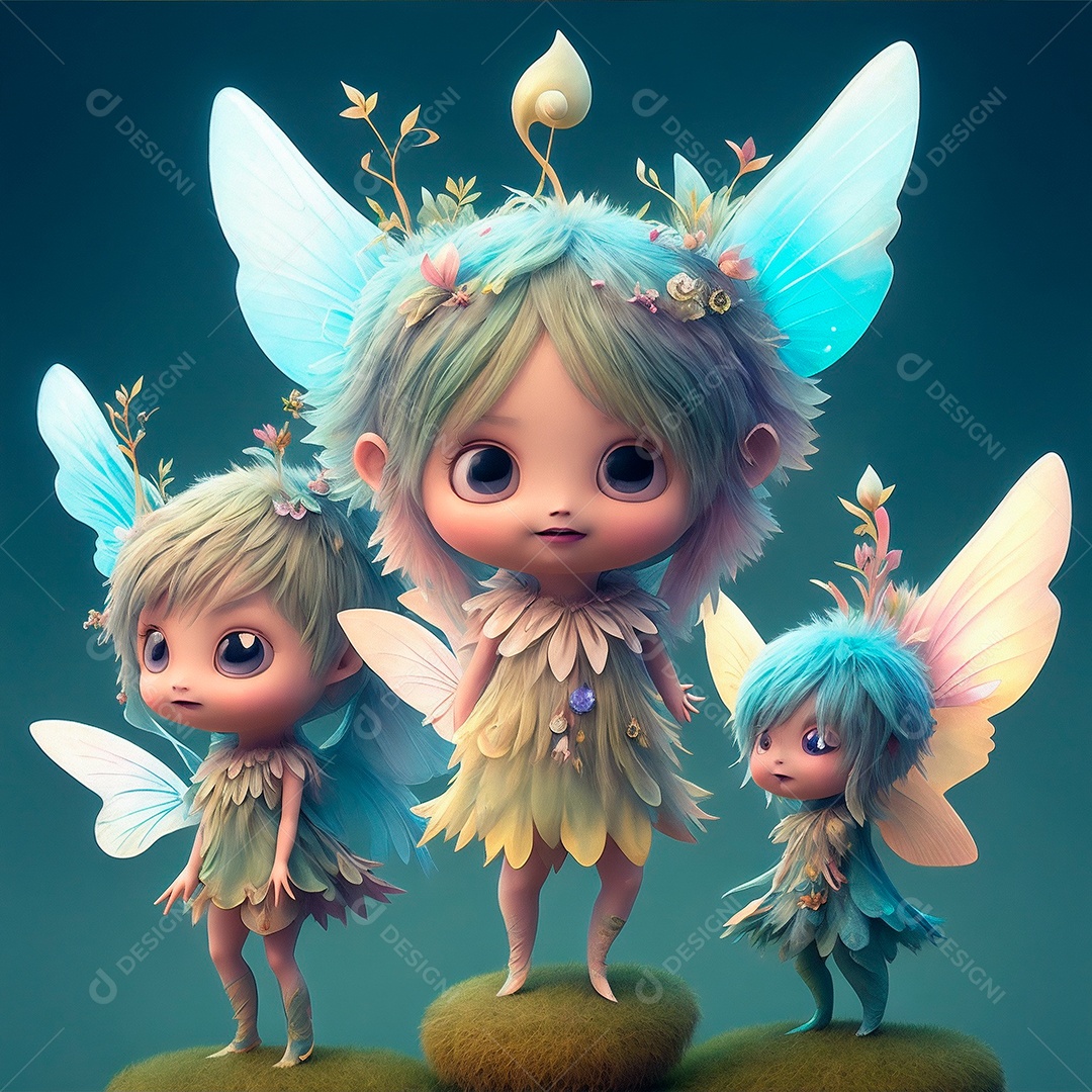 Fadas realistas do mundo da fantasia