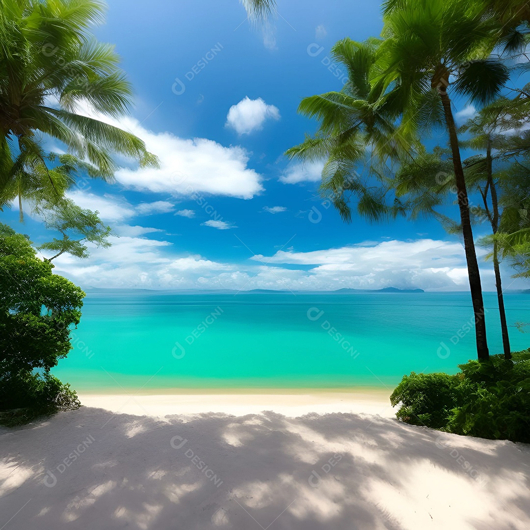 Paisagem de praia realista