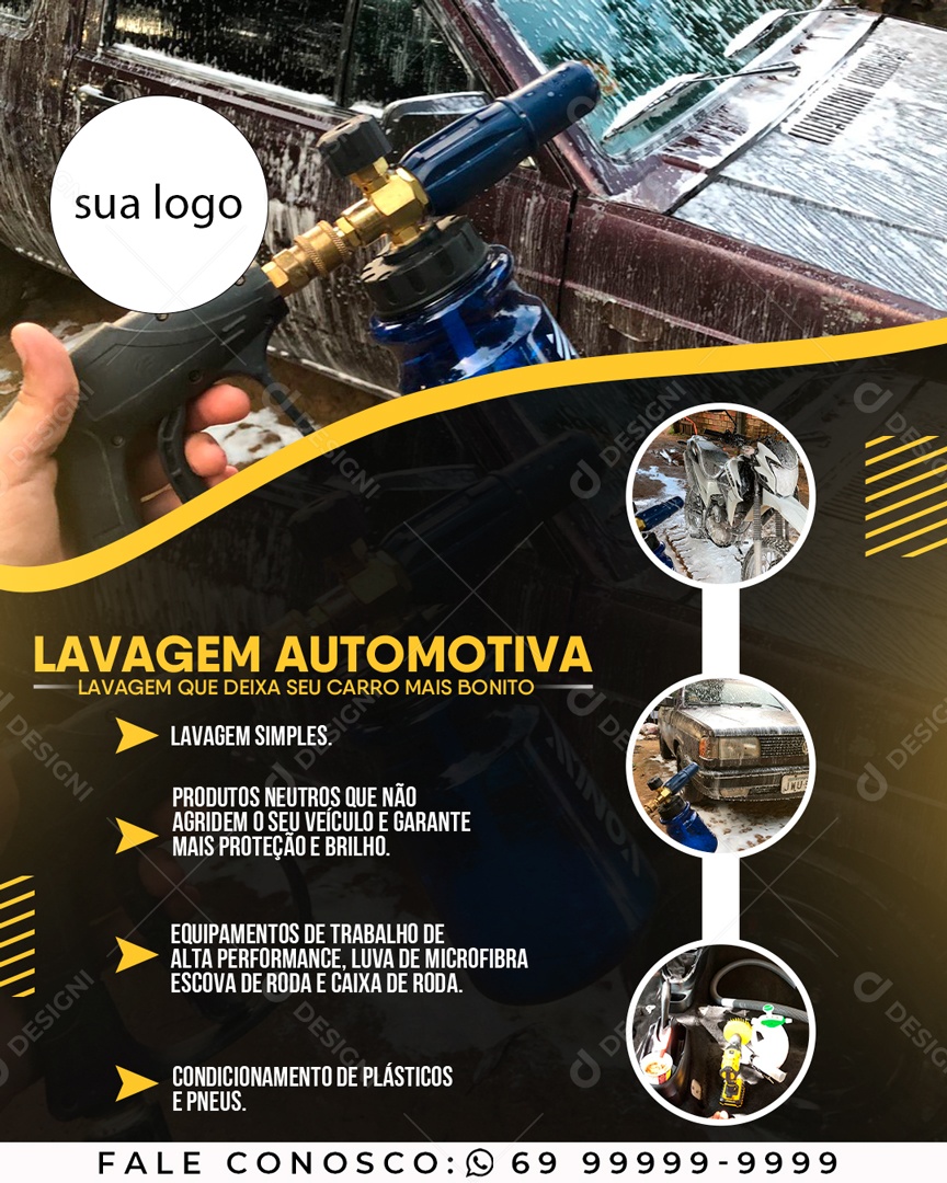 Social Media Lava Jato Carro Mais Bonito PSD Editável