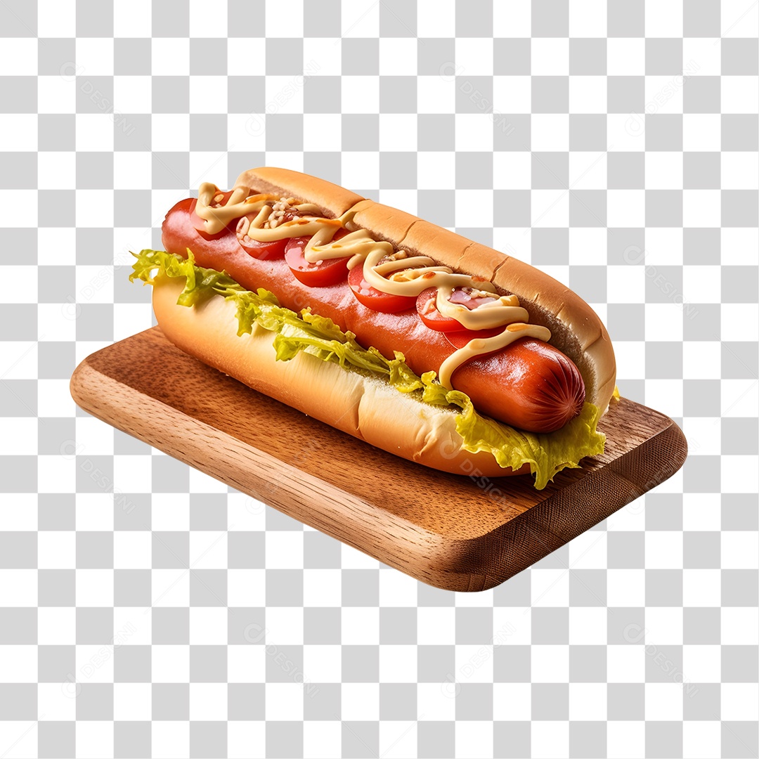 Hot Dog On The Board Transparent PNG