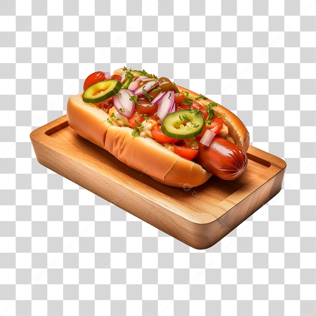 Cachorro Quente Na Tabua PNG transparente