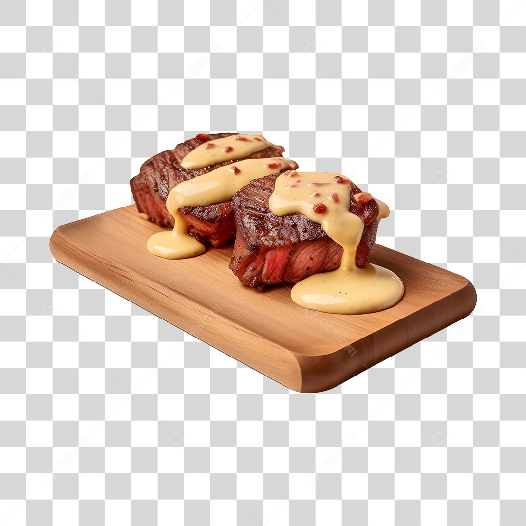 Carne Assada Com Molho Na Tabua PNG Transparente