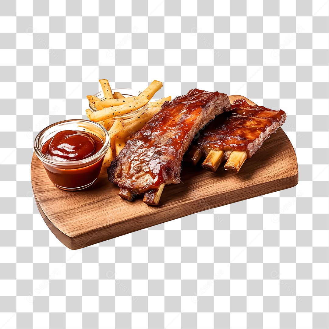 Costelinha Com Molho PNG Transparente
