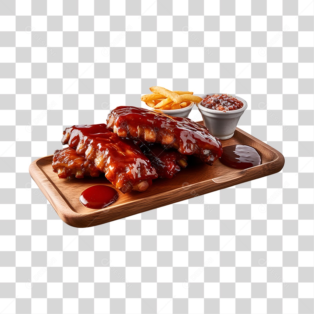 Costelinha Com Molho PNG Transparente
