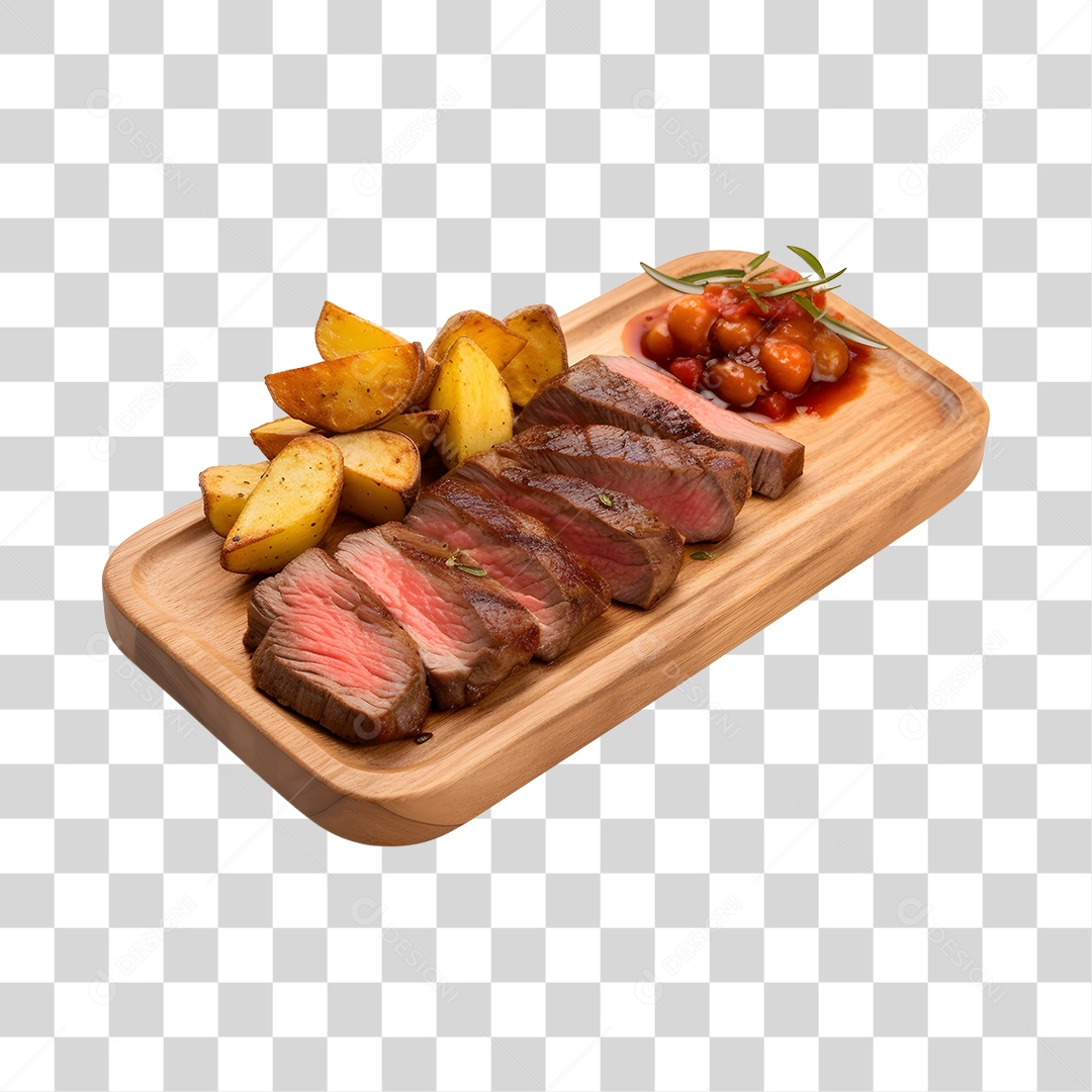 Carne Assada Com Legumes PNG Transparente