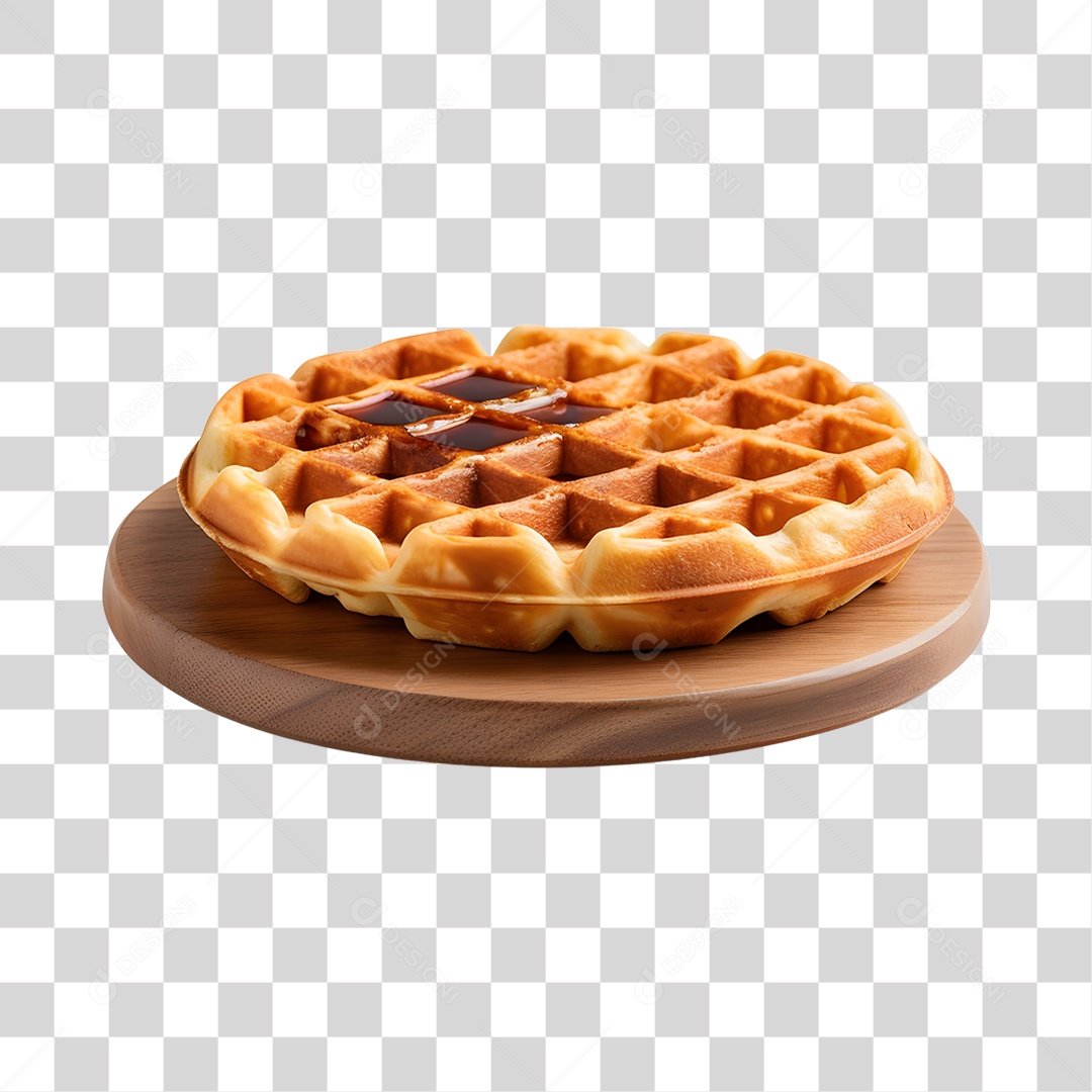 Delicioso Waffle PNG Transparente