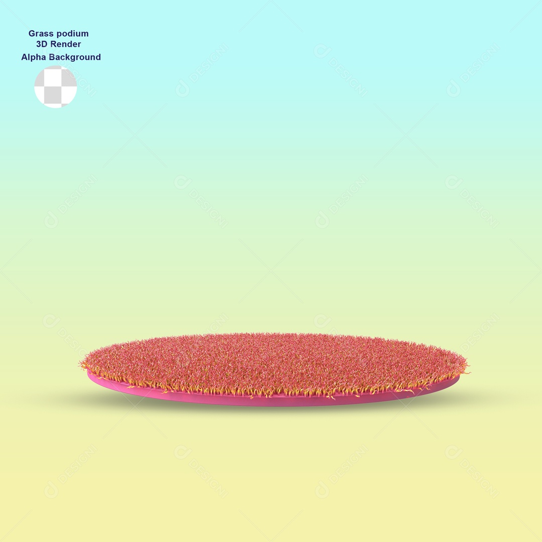 Cenário Pódio Podium de Grama Exposição De Produto PSD