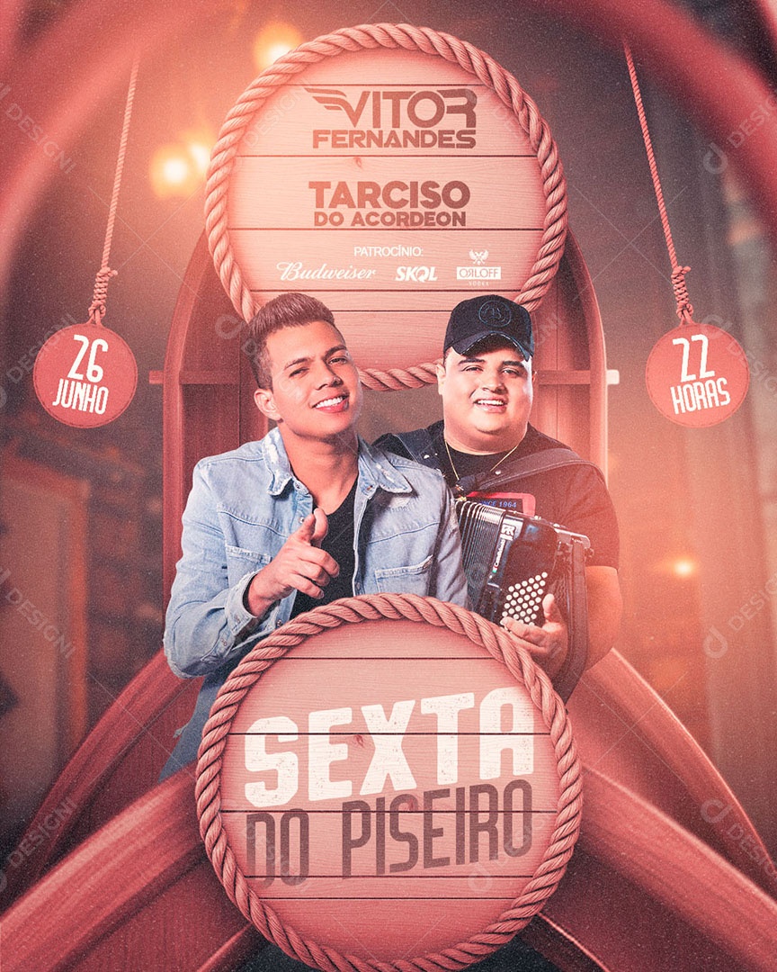 Sexta Do Piseiro Feed Flyer Social Media PSD Editável