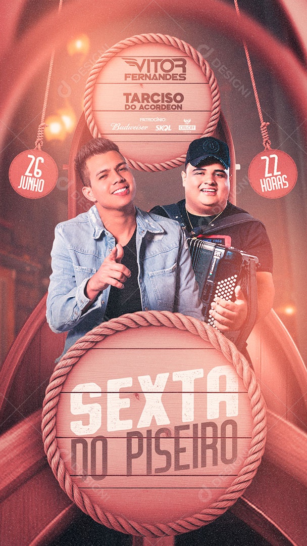 Sexta Do Piseiro Story Flyer Social Media PSD Editável