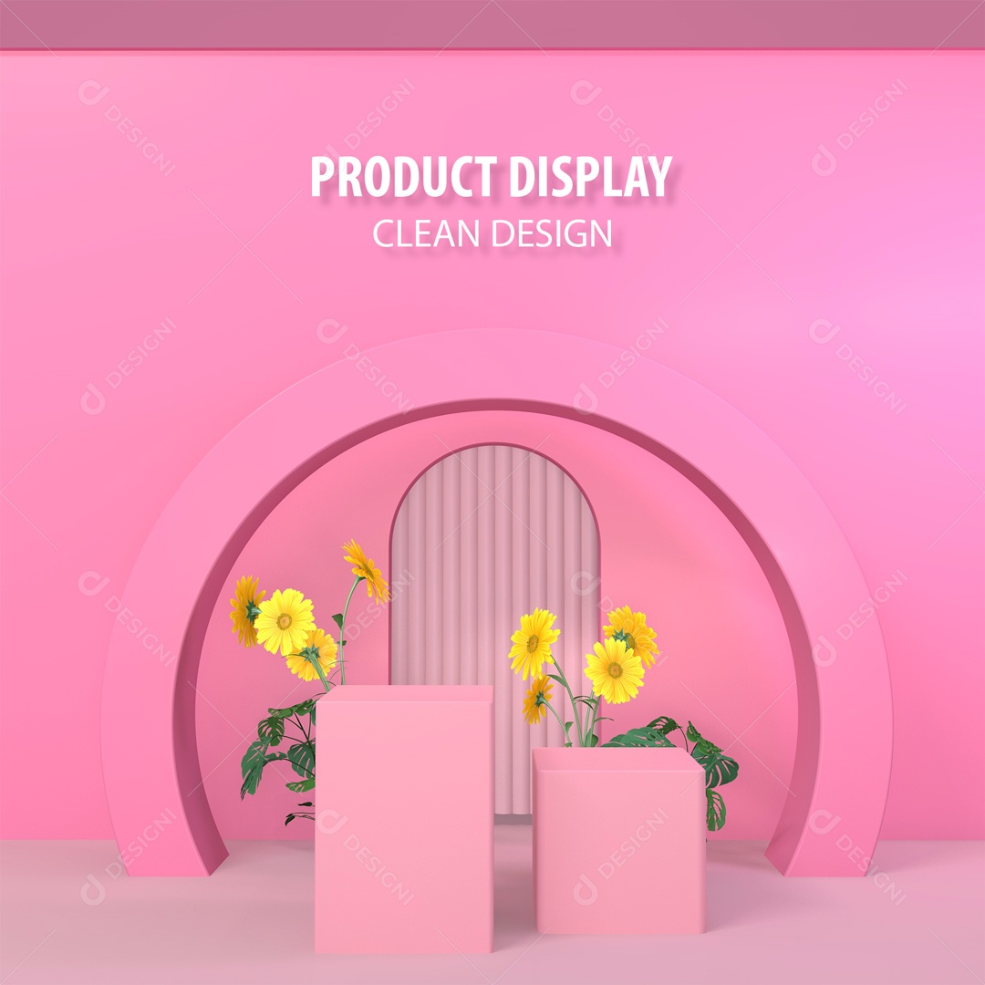 Cenário Pódio Para Exposição De Produto PSD