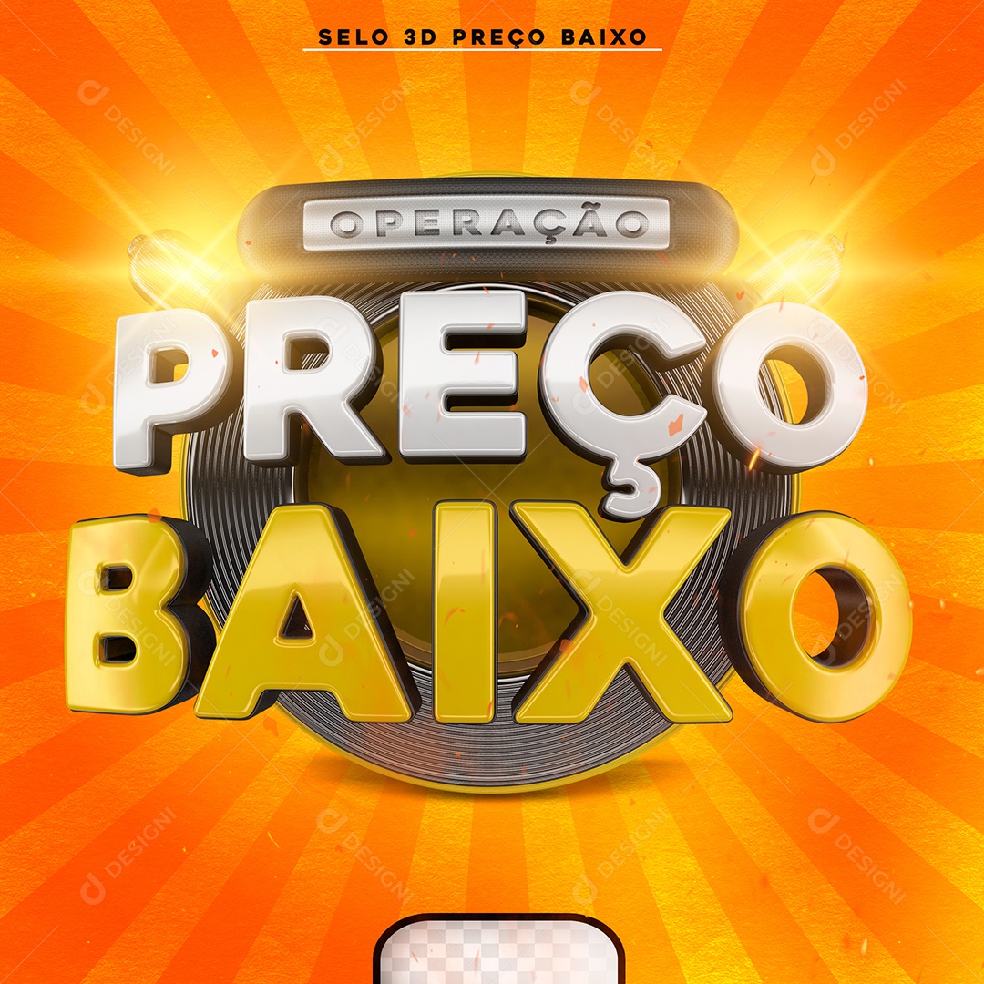 Preço Baixo Selo 3D Para Composição PSD